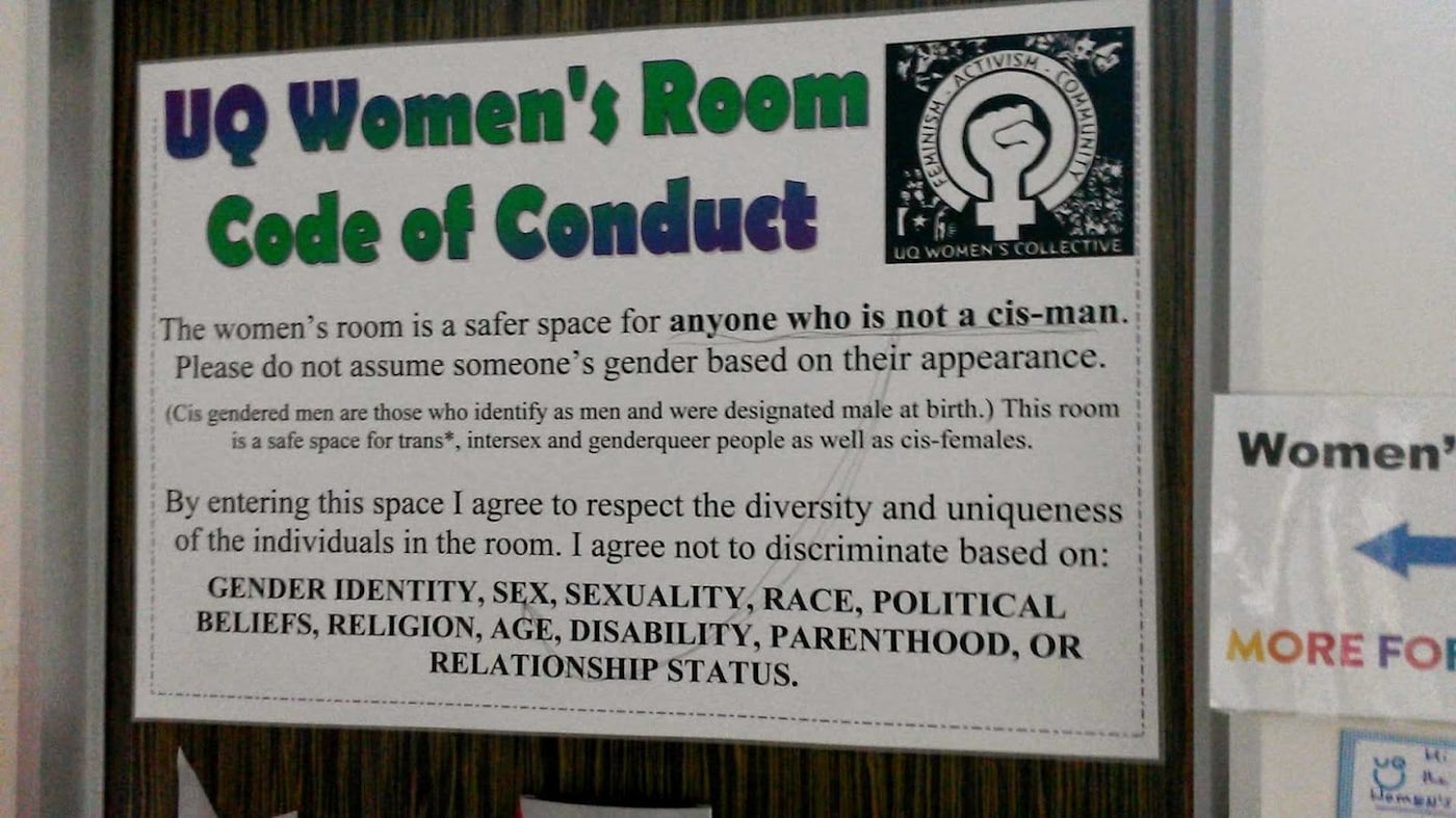 women's room sign