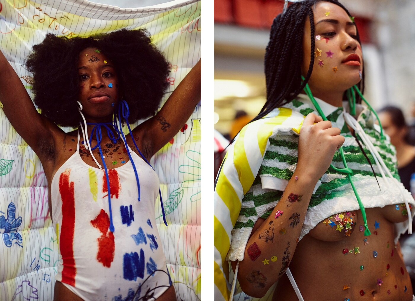 Backstage at Carmen Chan, Central Saint Martins BA 2016
