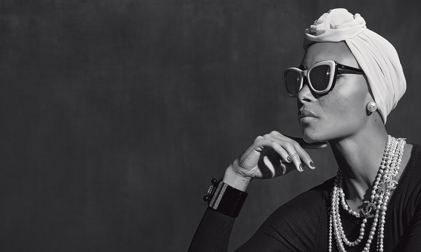 Chanel SS18 Eyewear Campaign karl lagerfeld adwoa aboah 