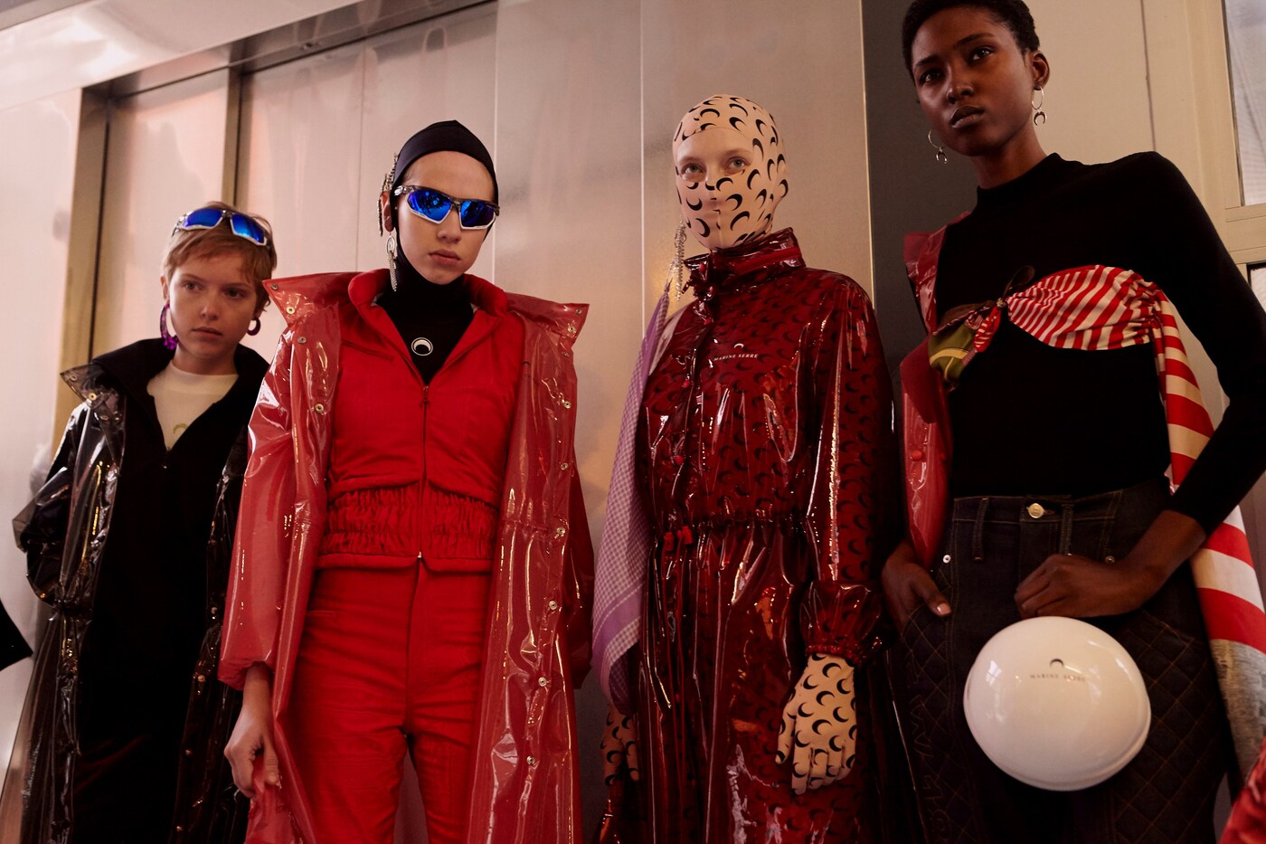Marine Serre AW18 Paris fashion week backstage