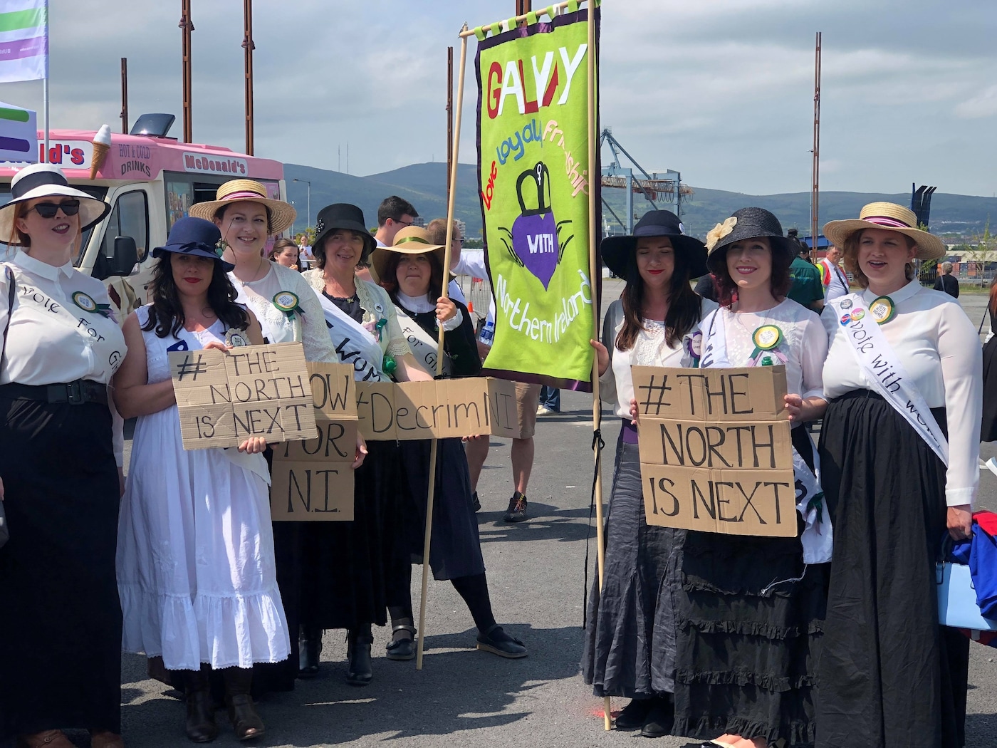 Women&#39;s procession in Belfast