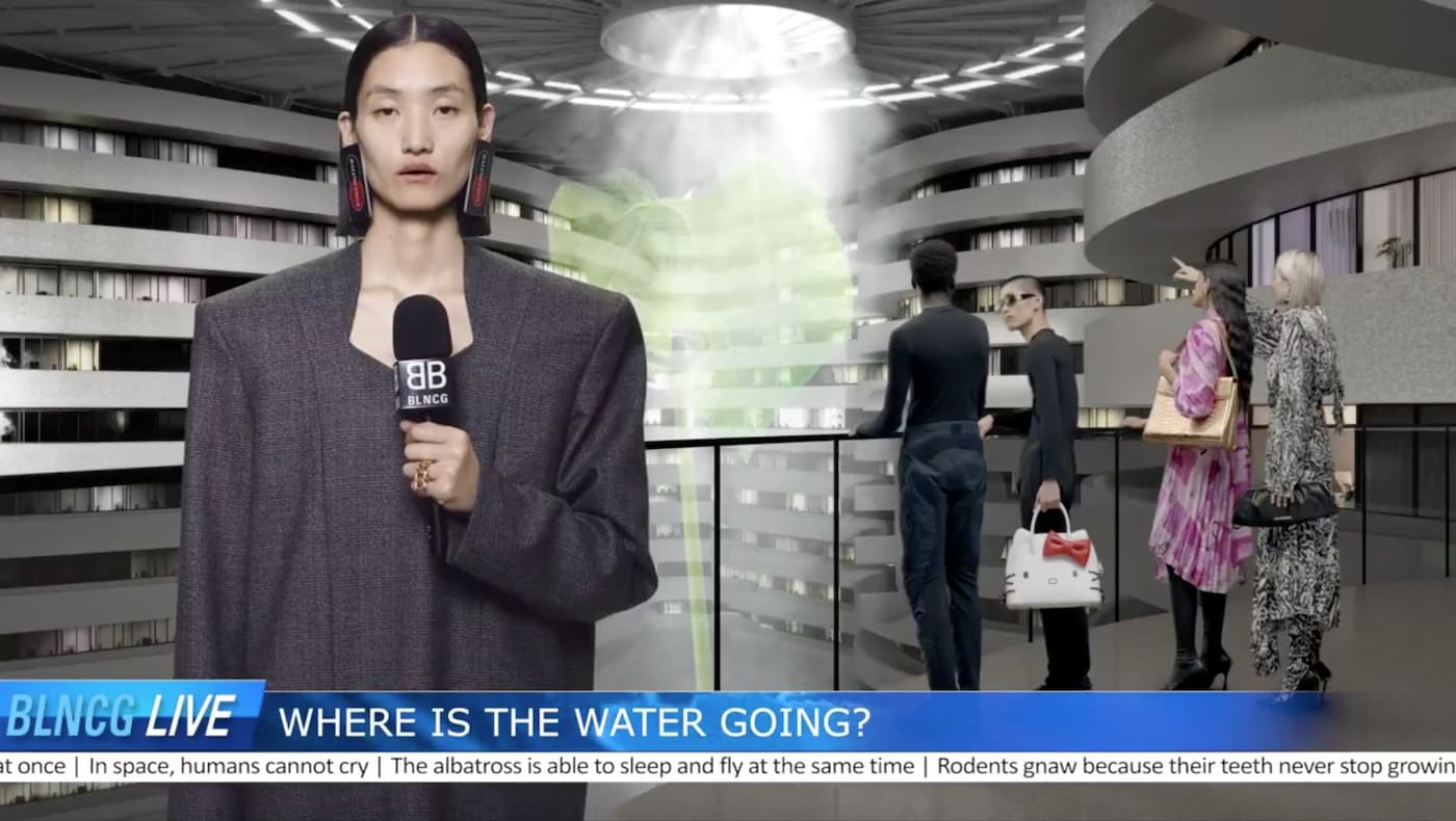 Balenciaga campaign SS20 video news broadcast 