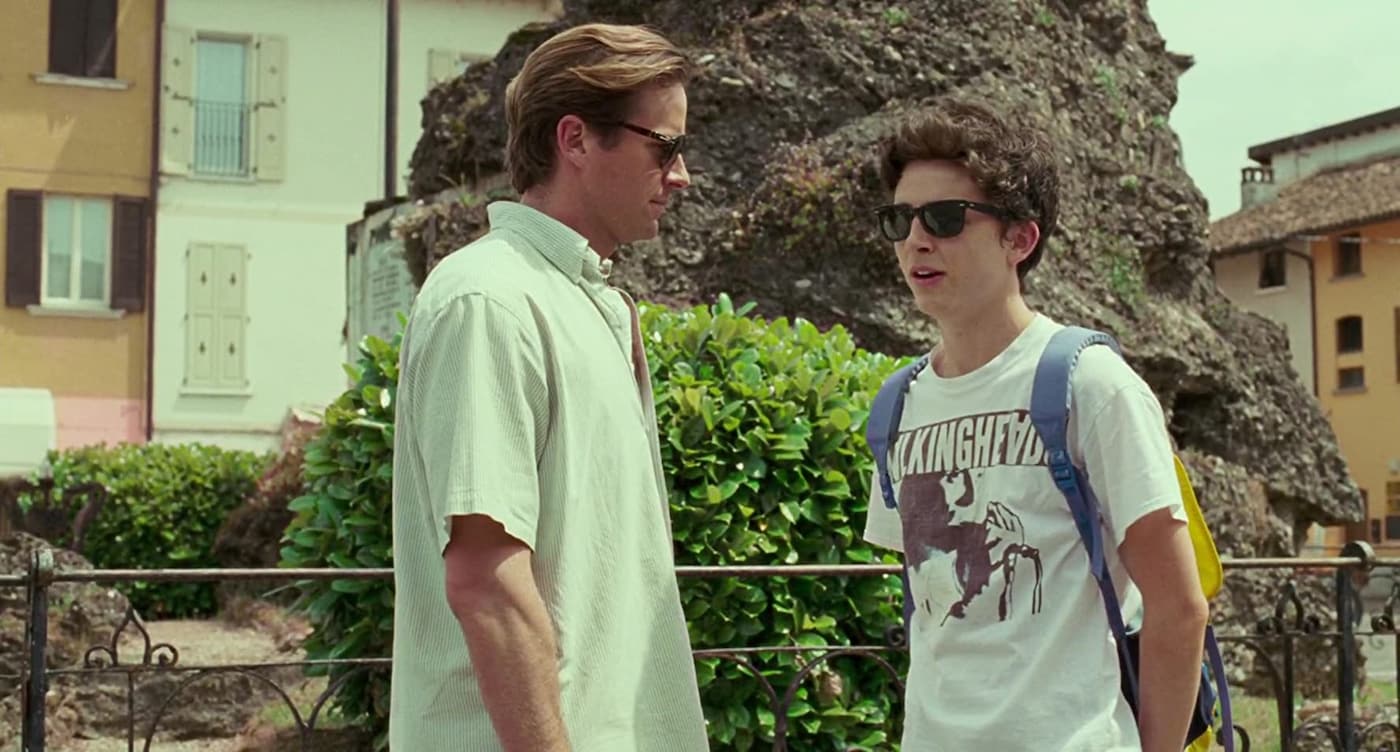 Timothée Chalamet and Armie Hammer in Call Me By Your Name