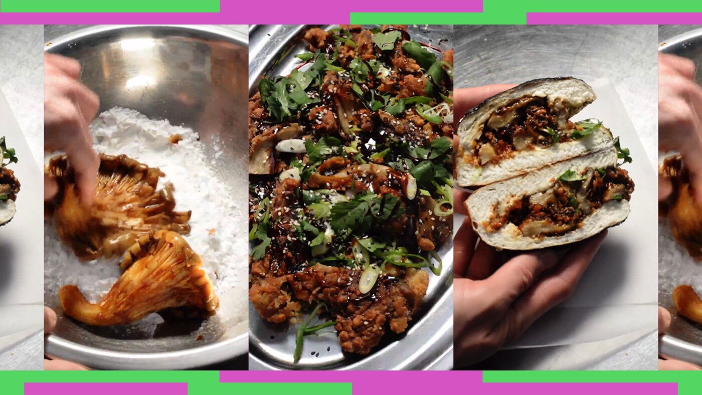 DeadHungry cooking series mushroom karaage sandwich