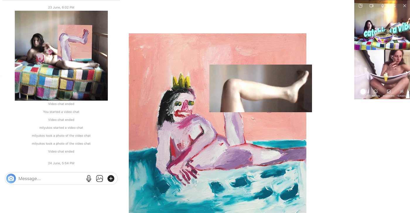 Videochat: send nudes. Olya Avstreyh and Jenya Milyukos 