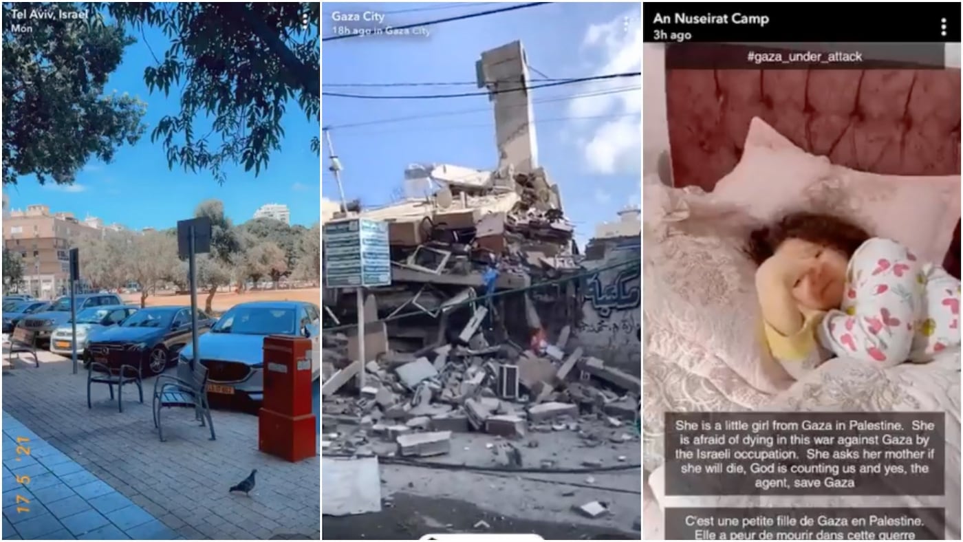 Israel and Palestine Snap Maps