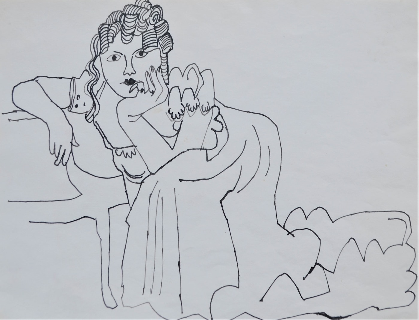 Female figure seated