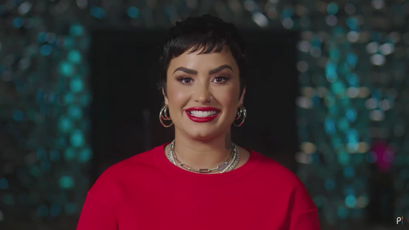 Unidentified with Demi Lovato