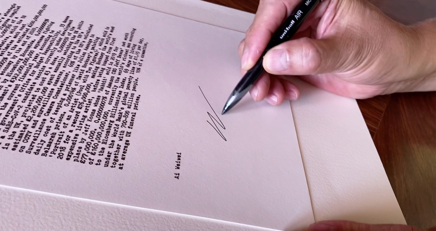 CIRCA - AI WEIWEI SIGNING PRINT