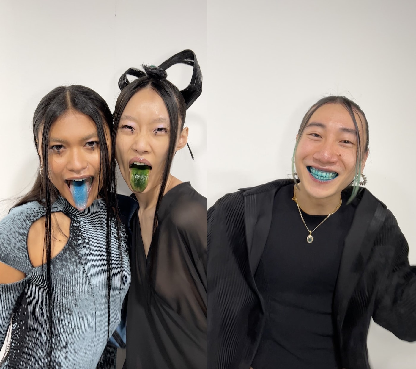 Chet lo AW23 beauty look isamaya Ffrench colour tongue
