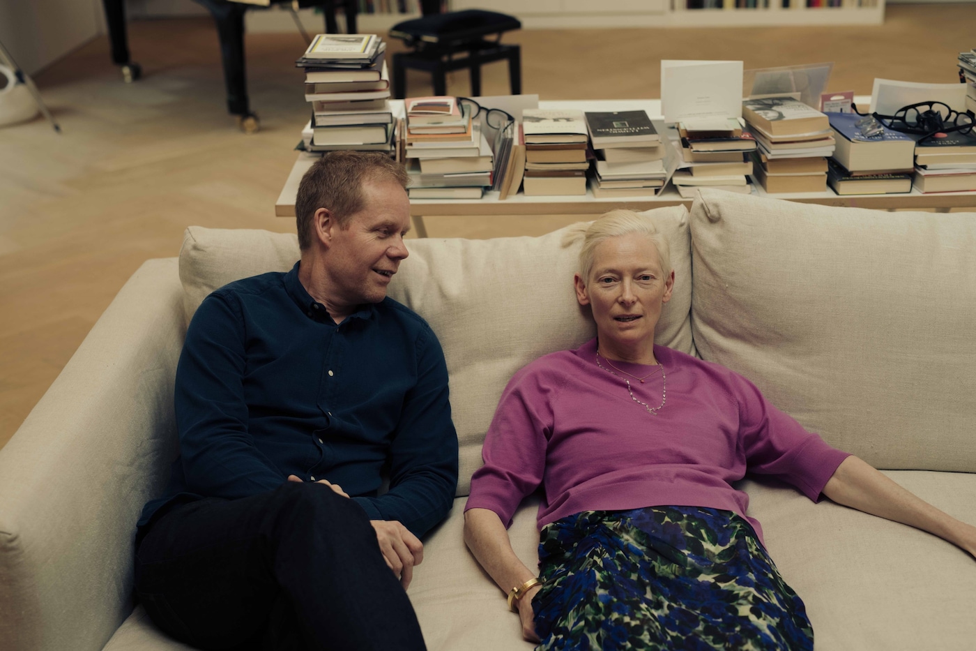 Max Richter and Tilda Swinton