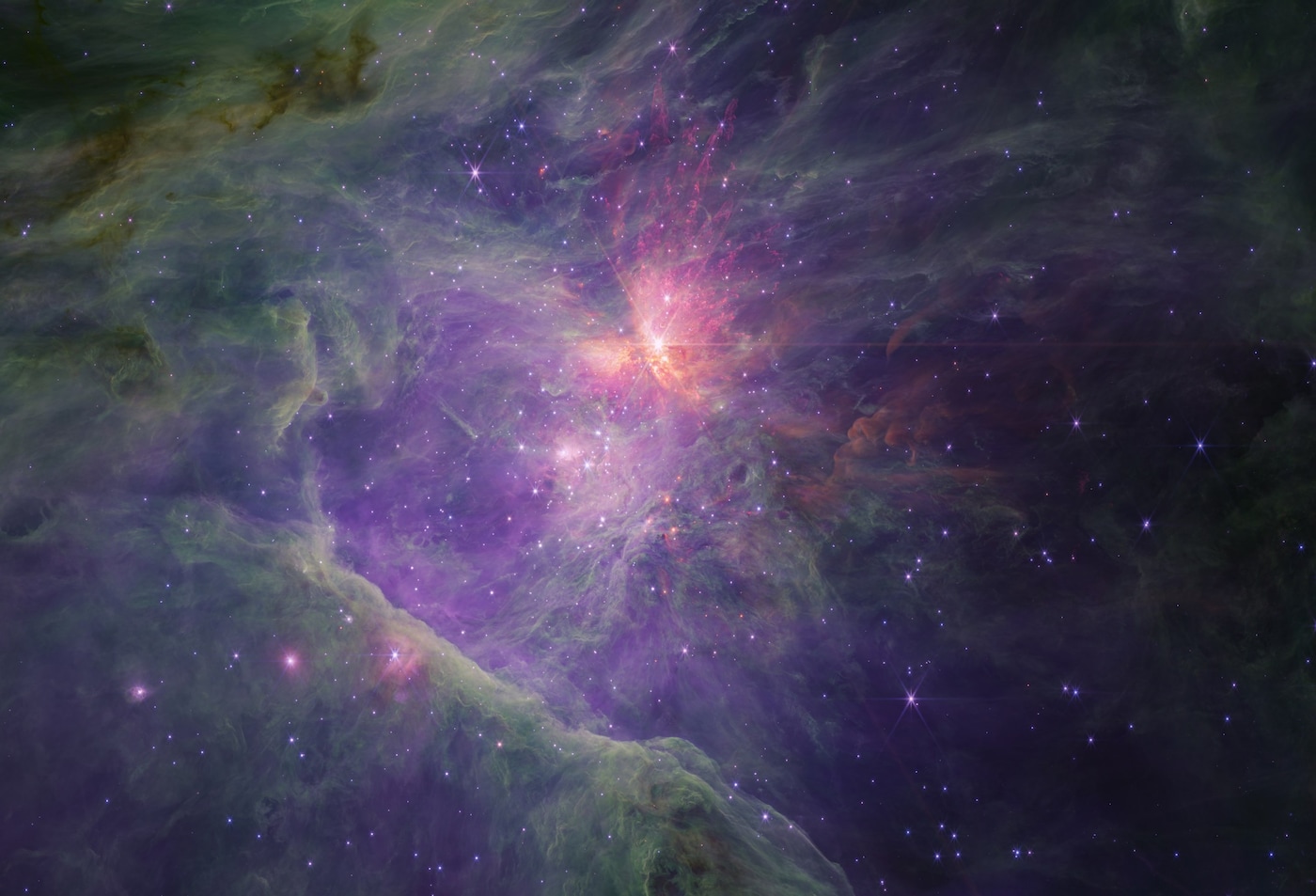 ESASky images of the Orion nebula, JWST