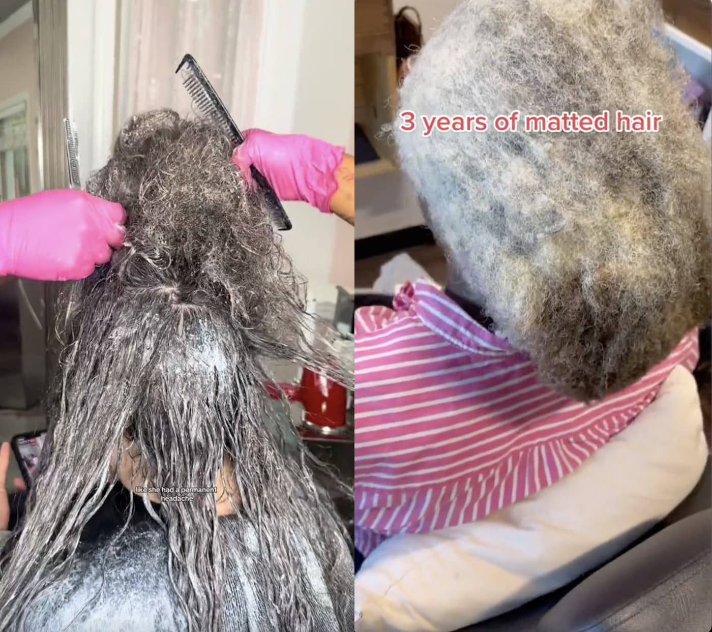 Detangling matted hair TikTok depression