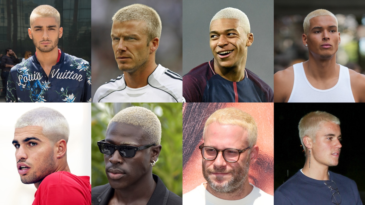 Lead image from Dazed's 'What is it about a man and his bleached buzzcut?'