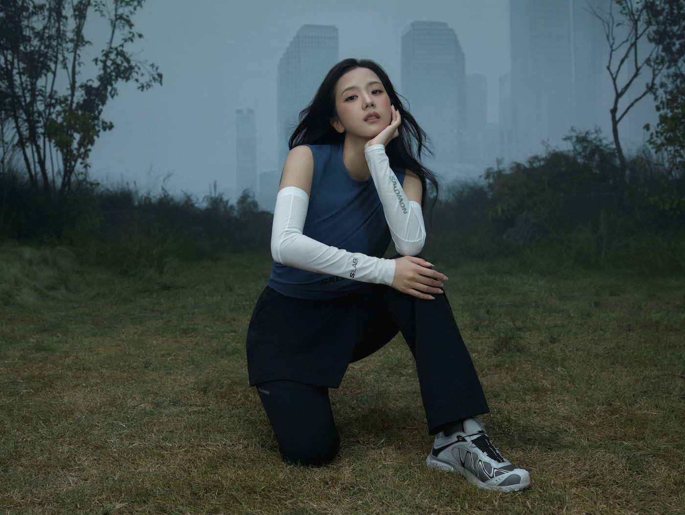 JISOO conquers the elements in Salomon's winter campaign