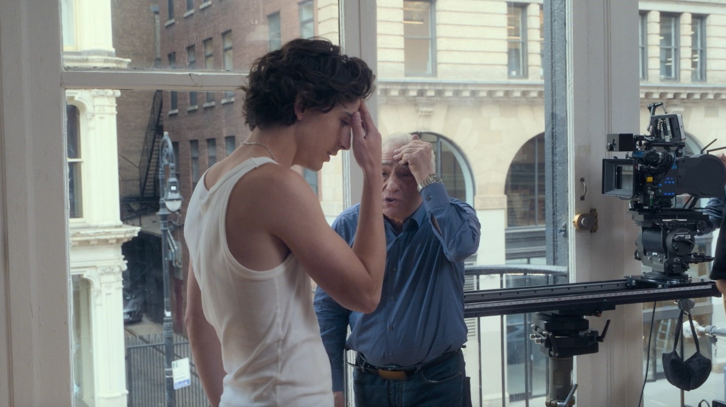 Watch exclusive BTS footage of Timothée Chalamet and Martin Scorsese