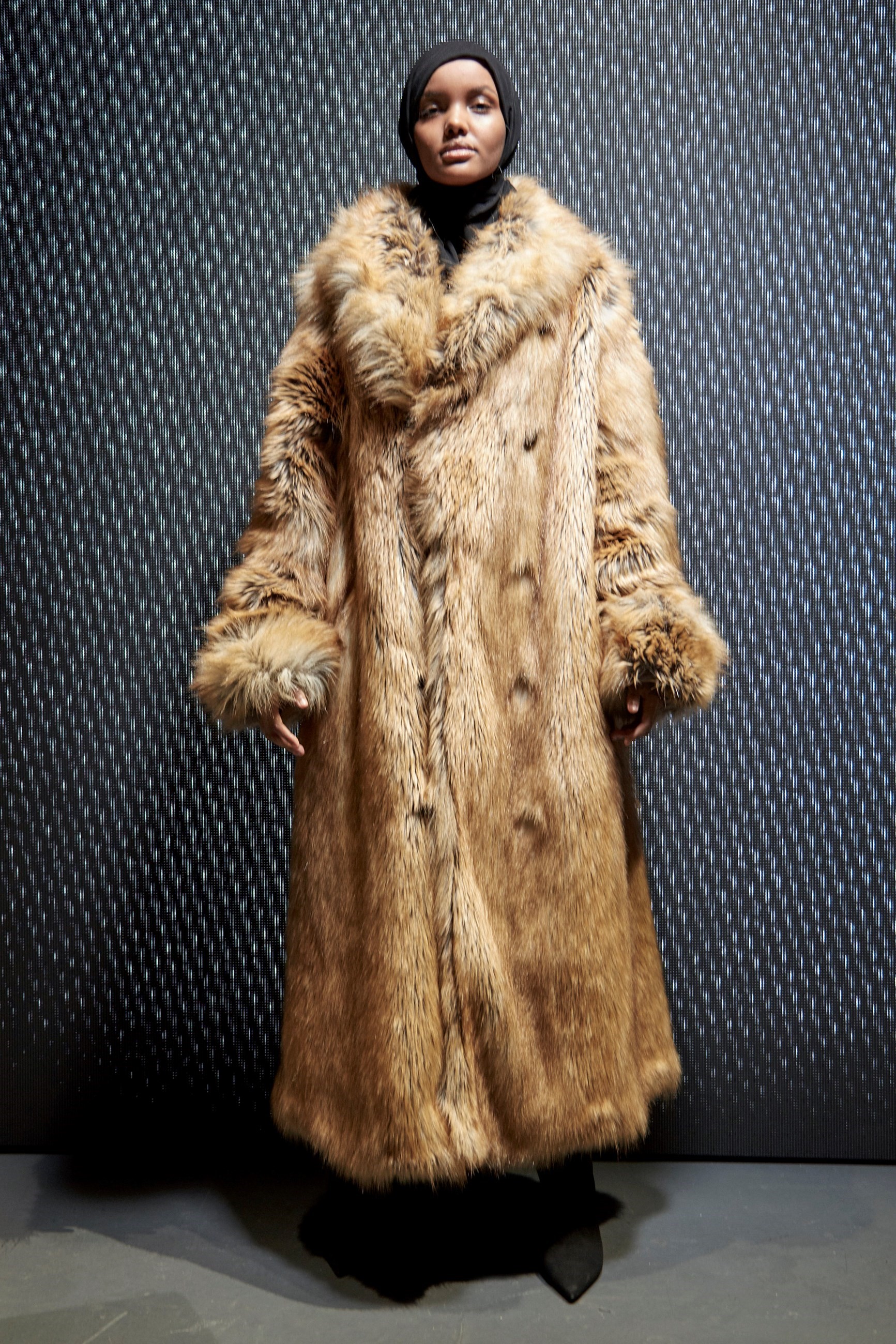 kanye west fur coat