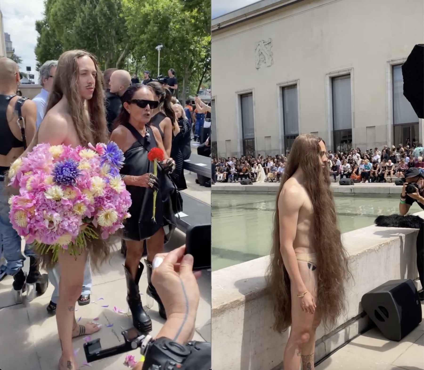 Tommy Cash just went full Lady Godiva at the Rick Owens show Dazed