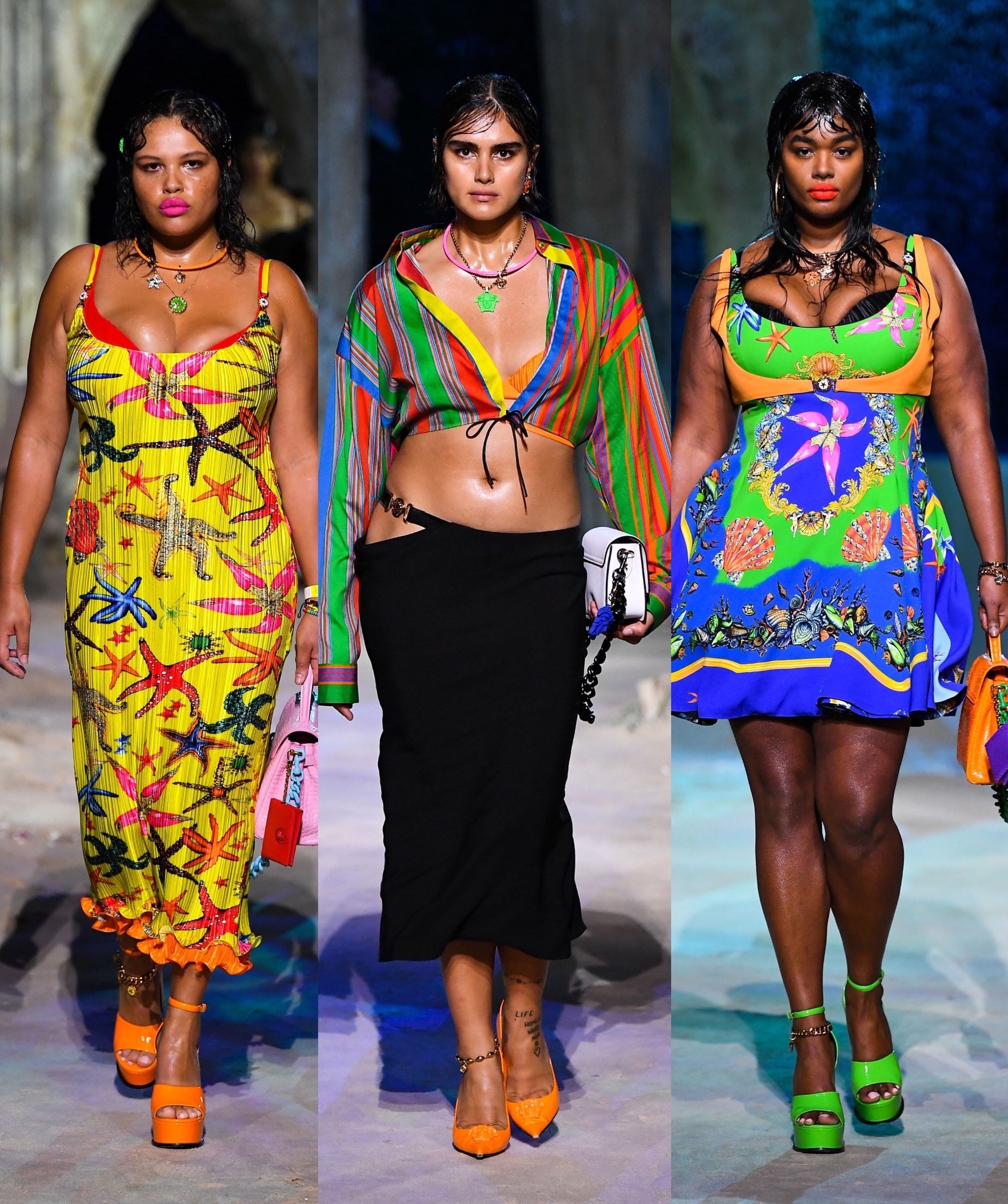 Three plus-size models just made fashion history at Versace