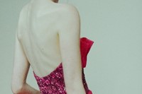 Giorgio Armani AW15 Dazed backstage Womenswear backless red 18
