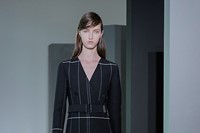 Jil Sander AW15, Dazed runway, Womenswear, Striped Dress 3