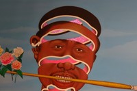 Detail of Cheri Samba at 154 Contemporary African 1