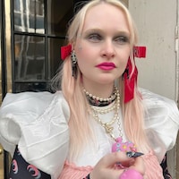 Coquette hair Kristen bateman bows ribbons