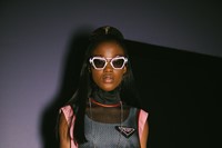 Backstage at the Prada AW20 fashion show 26 25