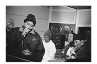 Nas in the studio during recording sessions for Illmatic 3