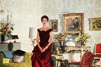 Babe Paley in a crimson James gown, 1950 Courtesy 5