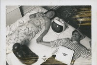 Shigeko and Paik on their Soho loft mattress &#169;Eric 7
