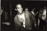 Jean dancing at the Mudd Club with painted t-shirt, 1979 6