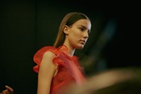 Christopher Kane AW15 Womenswear, London red ruffs 11