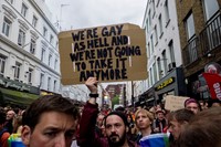 Orlando shooting Soho vigil, photographs by Alice Zoo, Dazed 18