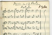 The score for Music in 12 Parts, by Philip Glass 1