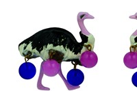 Pair of Ostrich Clips, Circus Collection (Summer 1 2