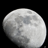 Moon and International Space Station