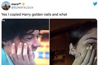 Harry Styles Golden nails 0