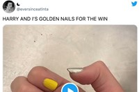 Harry Styles Golden nails 1 1