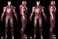 3D study of pilot suit for Iron Man (2008). Courte 4