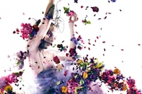 Dress by Oscar de la Renta; shoes by Valentino.