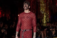 Vivienne Westwood AW15, Dazed knitted man dress Womenswear 7