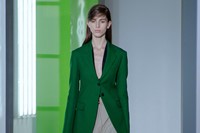 Jil Sander AW15, Dazed runway, Womenswear, Green Blazer 2