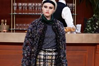 Chanel AW15 Dazed womenswear Tweed Skirt Polo Neck Headband 9
