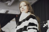 Philipp Plein AW15 backstage Womenswear striped fur leather 3