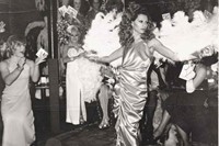 Nan Goldin Naomi modeling beauty parade with fans 1974 3