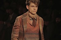 Missoni Check Long Blazer Striped Trousers Milan AW15 13