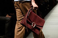 Gucci AW15 brown suede Gucci bag, Menswear, Dazed backstage 22