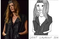 Saint Laurent SS16 Agyness Deyn Badly drawn models 10
