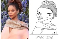 Dior SS16 Rihanna Badly drawn models 6